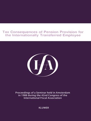 cover image of Tax Consequences of Pension Provision for the Internatinionally Transfered Empleyee